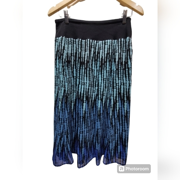 Size 6 Cotton Blend Tie Dye Multicolor Skirt Stretch Waist - Picture 1 of 5